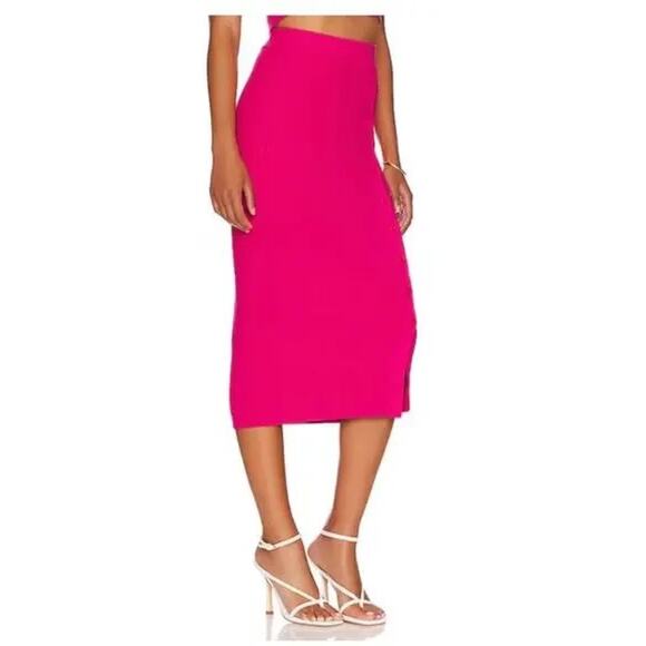 Lita by Ciara‎ NWT Side Button Rib Skirt Pink Yarrow Size XX-Large MSRP $228 - Picture 2 of 4